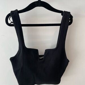 Zara Black Cropped Tank Top